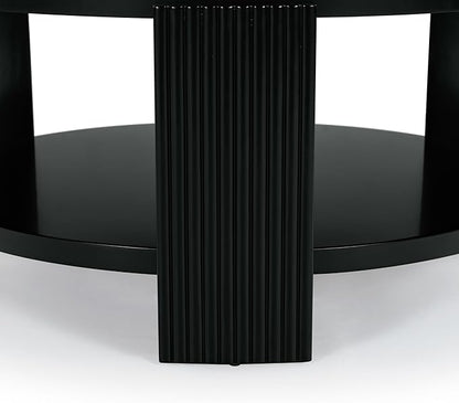 SAFAVIEH Couture Collection Liabella Black Round Coffee Table