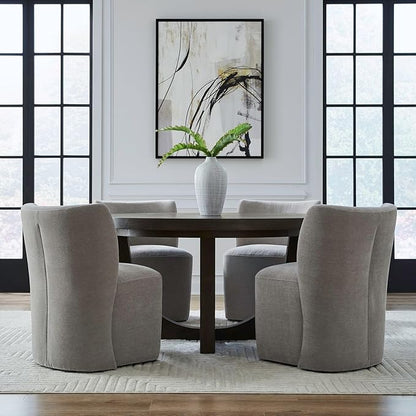 Liberty Furniture Accent Dining Chair with Castors - Rounded Back - Truffle Upholstry