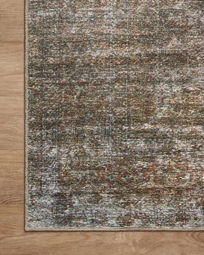 Loloi Amber Lewis Billie Collection, Tobacco & Rust 2'-6" x 7'-6" Area Rug – Antique & Distressed Accent Rugs for Living Room, Bedroom, Entryway & Hallway, No Shed High Traffic Area Home Decor Rug