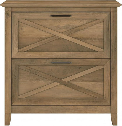 Bush Furniture Key West 2 Drawer Lateral File Cabinet in Reclaimed Pine, Document Storage for Home Office, Accent Chest with Drawers