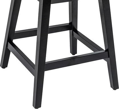 Bar Stool, PU Leather Barstool, 26 Inch Upholstered Counter Stools with 13.8" High Back and Footrest, Swivel Counter Height Barstools for Kitchen Island Home Bar Greige