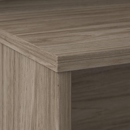 Bush Business Furniture Studio C Bow Front Desk, 72W x 36D, Modern Hickory