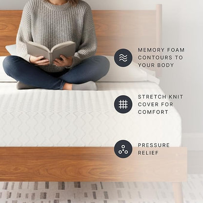 Signature Design by Ashley Chime Memory Foam 12" King Mattress with Thick Memory and Support Foam for Pressure Relief, Fiberglass Free, Mattress In A Box