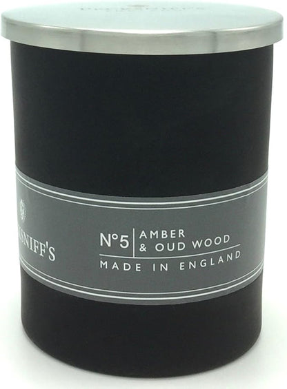 Pecksniffs Amber & Oud Wood Candle 6.34 Oz. in Glass from England