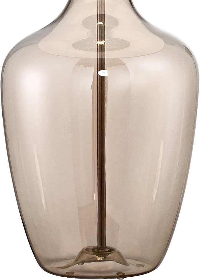 Possini Euro Design Ania Modern Table Lamp with USB Charging Port 31" Tall Clear Champagne Glass Off-White Tapered Drum Shade for Living Room Bedroom House Bedside Nightstand Office Entryway