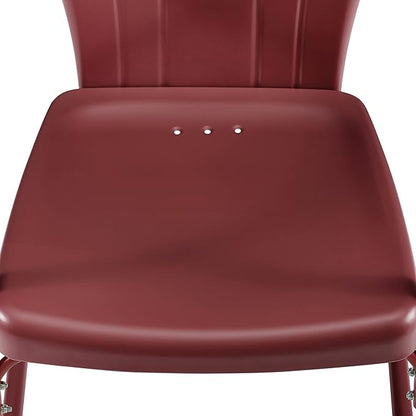 Crosley Furniture Tulip 2-Piece Outdoor Chair Set, Retro Metal Patio Chairs for Dining, Porch, Deck, Balcony, Dark Red Satin