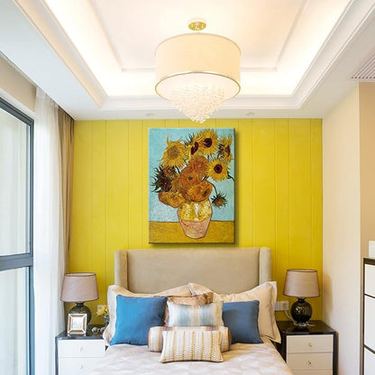 Wieco Art Large Canvas Wall Art Sunflower by Vincent Van Gogh Oil Paintings Reproduction Abstract Wall Decorations for Living Room Home Office Decorations