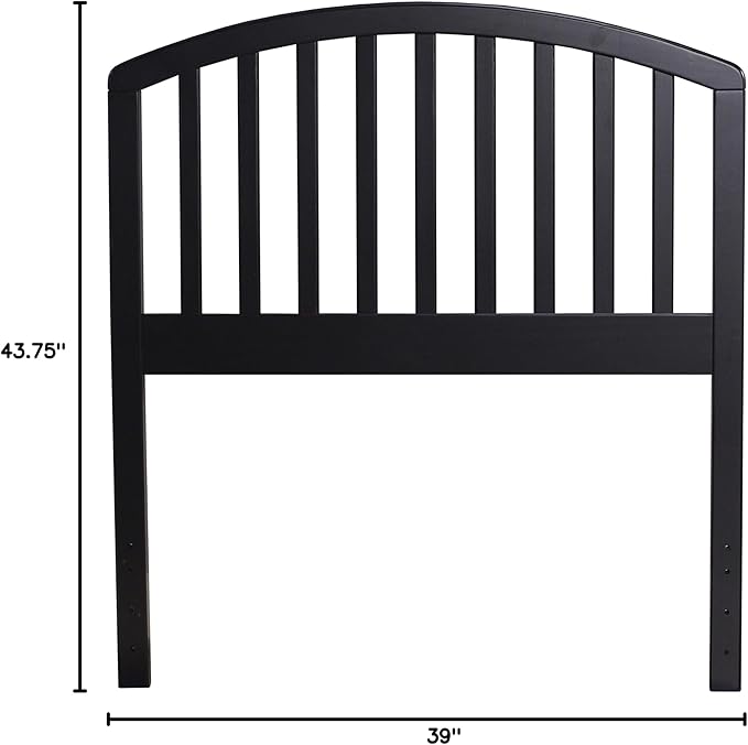 Hillsdale Carolina Headboard, Bed Frame Not Included, Twin, Black