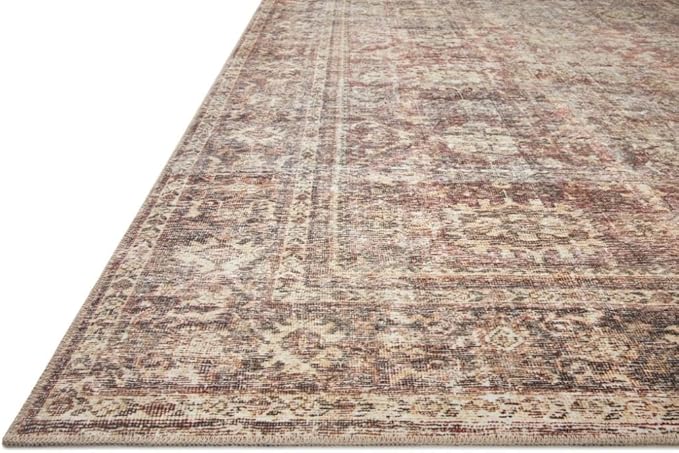 Loloi Amber Lewis Georgie Collection GER-06 Bordeaux/Antique 5'-0" x 7'-6", .19" Pile Height, Area Rug