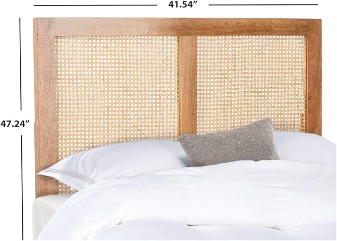 SAFAVIEH Home Collection Vienna Natural Cane Twin Headboard Platform, Single