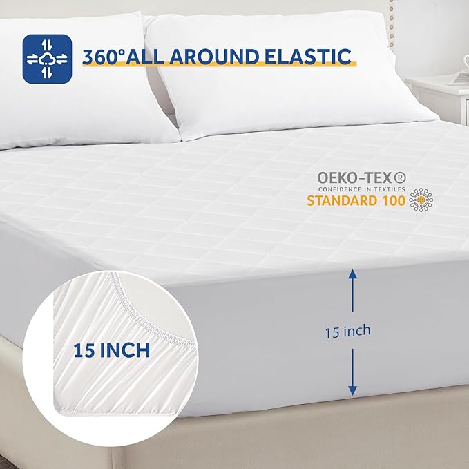 Sealy Heated Mattress Pad Twin Size Single Control for Zone, 9 Heated Settings & 1-9 Hours Auto Shut Off, Luxury Quilted Bed Warmer with ETL Certified, Soft Extra-Cozy Fabric