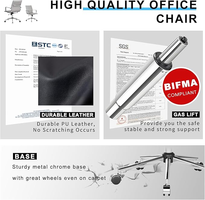 Office Chair Ergonomic Swivel Desk Chair with Wheels Adjustable Heavy-Computer Chair for Home and Conference Room Wide 22.83in Seat for Women and Men ，Grey