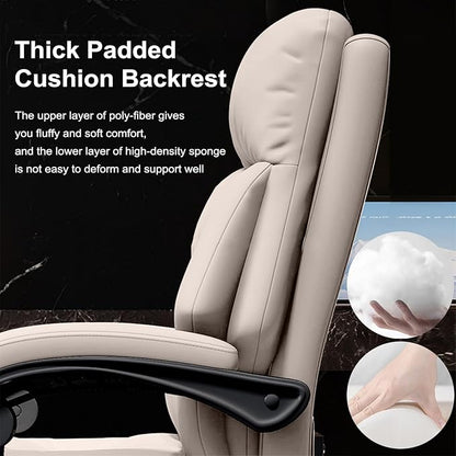 Office Chair with Leg Rest Executive Desk Chairs with Wheels High Back Computer Gaming Chairs Adjustable Reclining Ergonomic Work Chair for Home Office