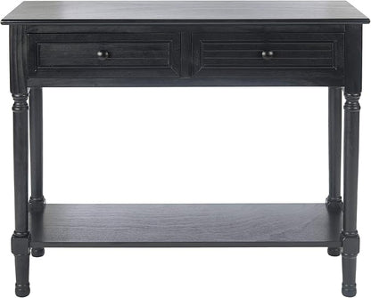 SAFAVIEH Home Collection Tate Black 2-Drawer Bottom Shelf Console Table CNS5720B