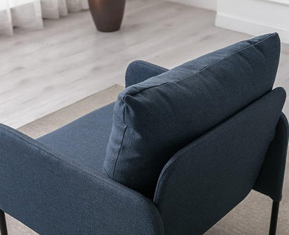 Kmax Fabric Single Sofa Couch Modern Accent Chair for Living Room Small Space, Apartment, Bedroom, Dorm, Office - Blue