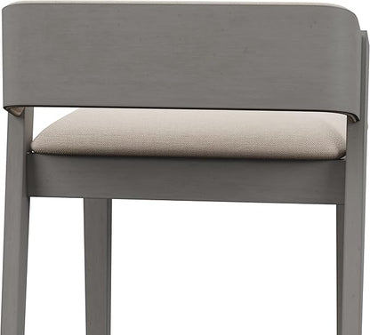 Hillsdale Dresden Wood Counter Height Stool, Distressed Gray