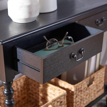 SAFAVIEH Home Collection Athena Black 2-Drawer Console Table