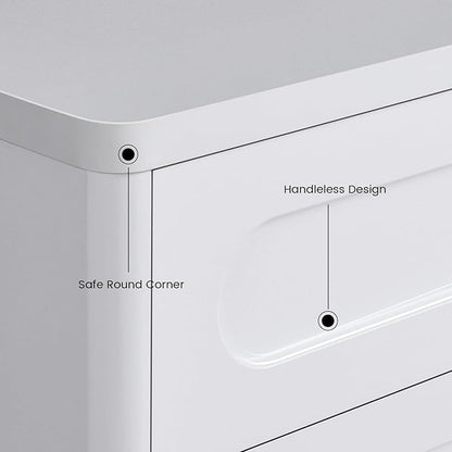 Buffet Cabinet with Storage, Arc Accent Sideboard with 2 Doors and Adjustable Shelves, Large Console Table for Dining Room, Kitchen, Living Room, White