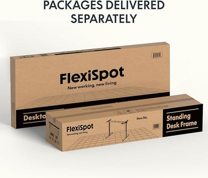 FLEXISPOT E3 Solid Wood Dual Motor Standing Desk 71x30 Inch Whole-Piece Board Electric Height Adjustable Stand Up Desk (Black Frame + Rubber Wood Desktop)