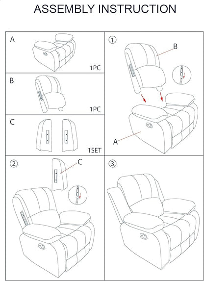 Electric Lift Recliner Sofa, Warm Plush Corduroy Fabric - Comfy Reading Chair for Living Room & Study, Ergonomic Electric Reclining Chair with Soft Upholstery