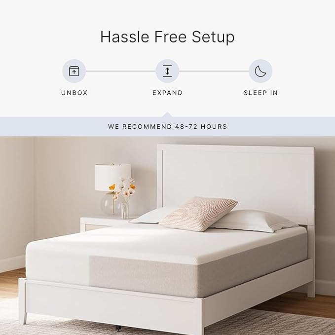Signature Design by Ashley King Size Cool Max 12 Inch Medium Plush Cooling Gel Infused Memory Foam Mattress for Pressure Relief, Fiberglass Free, Mattress in A Box