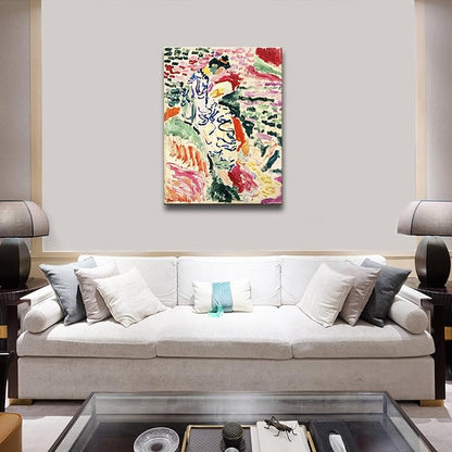 Wieco Art Canvas Prints Wall Art Woman Beside the Water 1905 by Henri Mattise Abstract Colorful Art Matisse Posters Canvas Prints for Wall and Home Office Decorations