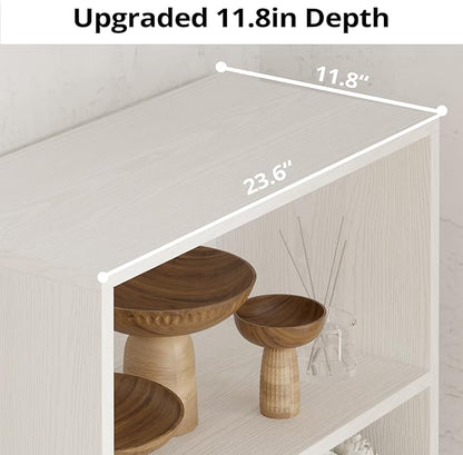 IRONCK Industrial Bookshelves and Bookcases with Doors 11.8 in Depth Floor Standing 5 Shelf Display Storage Shelves Bookcase Home Decor Furniture for Home, Office, Living Room, Bedroom