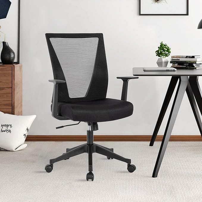 CLATINA Home Office Chair Ergonomic Desk Chair Mesh Computer Chairs with Armrests Executive Rolling Wheels Swivel Heavy Duty Chairs Office, Home 1 Pack