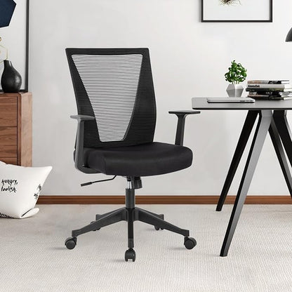CLATINA Home Office Chair Ergonomic Desk Chair Mesh Computer Chairs with Armrests Executive Rolling Wheels Swivel Heavy Duty Chairs Office, Home 1 Pack