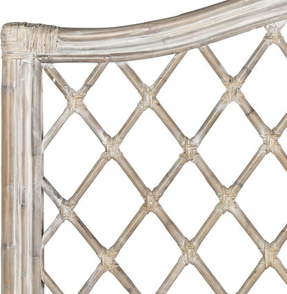 SAFAVIEH Home Collection Gabriella Antique Grey Wicker Headboard, Queen