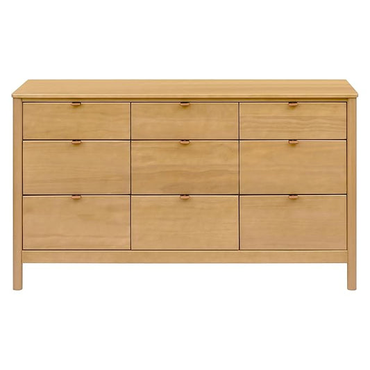 Babyletto Bondi 9-Drawer Baby Dresser for Nursery - GREENGUARD Gold Certified - Wooden Chest of Drawers for Kids, Boys & Girls - Assembled Sustainable Wood Kids Dresser for Bedroom - Honey