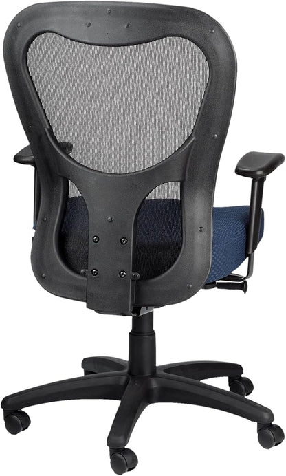 Tempur-Pedic TP9000C Mesh Swivel Task Chair with Tempur Material, Cooling Gel Layer, Adjustable Armrests, and Lumbar Support, Navy