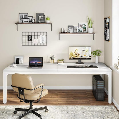 Tribesigns 78.7 Inches Extra Long Computer Desk 2 Person Desk, Double Long Desk, Workstaion for Home Office