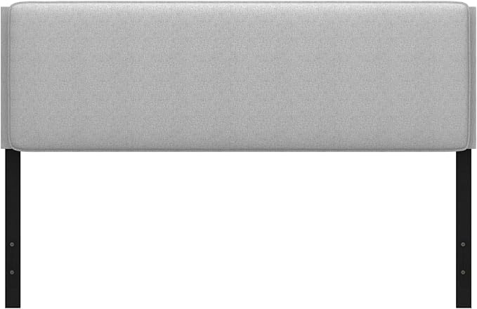 Hillsdale, Emslie King Upholstered Adjustable Headboard, Light Gray
