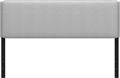 Hillsdale, Emslie King Upholstered Adjustable Headboard, Light Gray