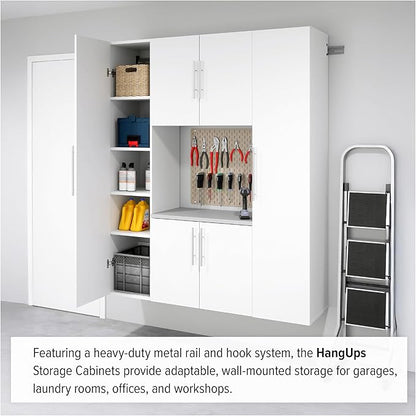 Prepac HangUps 30” Wide Wall Mount 3-Drawer Storage Cabinet, Ideal for Tool Storage, Organization for Garage, Kitchen, Laundry, Bathroom, Home Office and More, 30”W x 24”H x 16”D, White