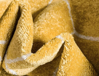 Unique Loom Trellis Frieze Collection Area Rug - Geometric (8' x 10', Yellow/ Ivory)