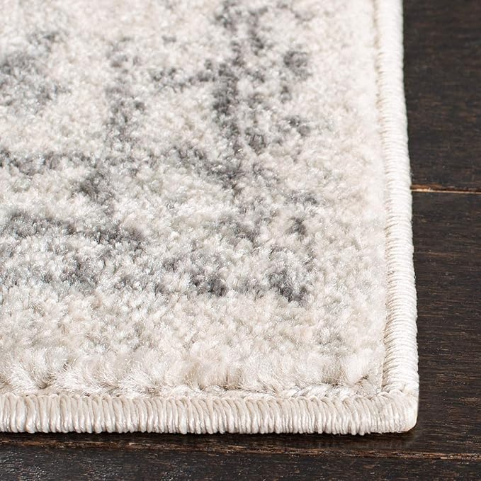 SAFAVIEH Evoke Collection Runner Rug - 2'2" x 11', Ivory & Grey, Distressed Design, Non-Shedding & Easy to Clean, Ideal for Foyer, Bedroom, Kitchen, Hallway (EVK256F)