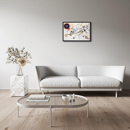 Wieco Art Framed Canvas Wall Art Wassily Kandinsky Composition VIII Picture Print of Abstract Famous Paintings Canvas Prints for Living Room Home Decor Wall Decorations