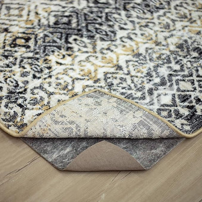 Mohawk Home 8' 2" x 11' 8" Non Slip Grip Rug Pad 1/4 Thick Felt + Rubber Backing - Dual Surface Safe for All Floors