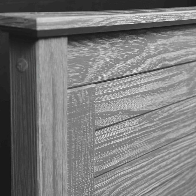 Grain Wood Furniture Greenport Solid Wood Platform Bed, Queen Size, Brushed White