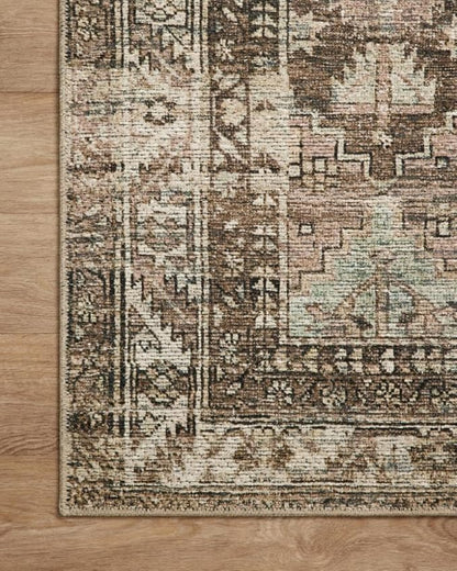 Loloi Amber Lewis Billie Collection, Clay & Sage 2'-6" x 12'-0" Area Rug – Antique & Distressed Accent Rugs for Living Room, Bedroom, Entryway & Hallway, No Shed High Traffic Area Home Decor Rug
