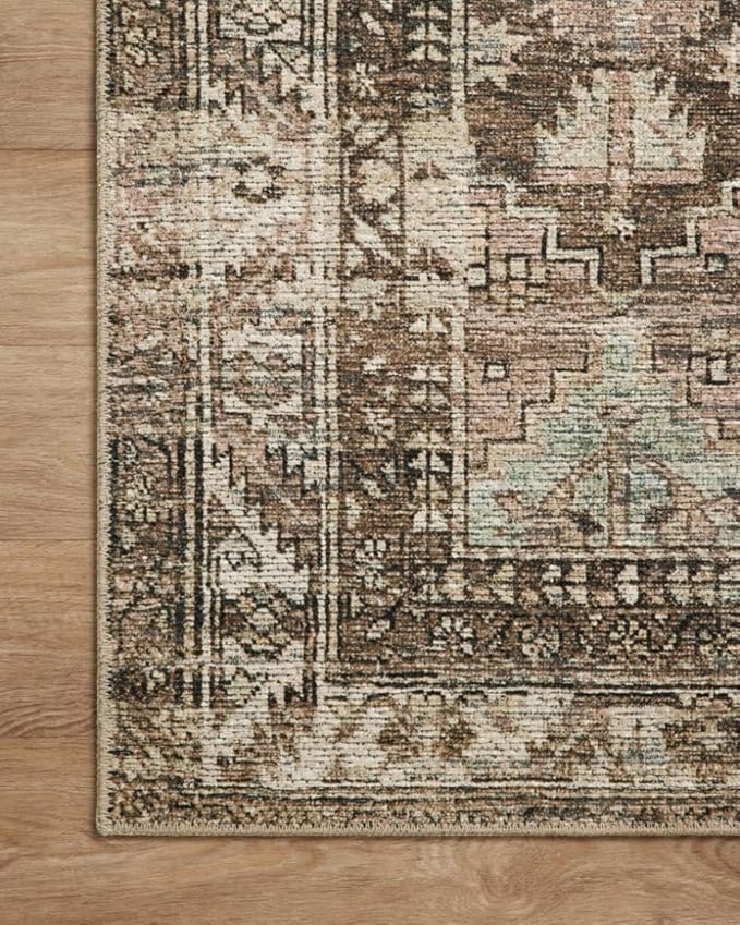 Loloi Amber Lewis Billie Collection, Clay & Sage 10'-0" x 14'-0" Area Rug – Antique & Distressed Accent Rugs for Living Room, Bedroom, Entryway & Hallway, No Shed High Traffic Area Home Decor Rug