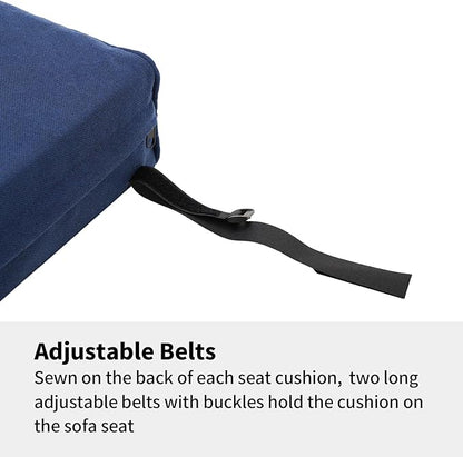 Patio Furniture Sofa Cushion Set Outdoor Living Deep Seating Cushions Thick Foam Replacement Cushion,23.6x23.6 Inch,Navy Blue