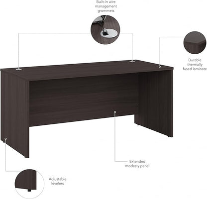 Bush Business Furniture Studio C 66W x 30D Office Desk in Storm Gray
