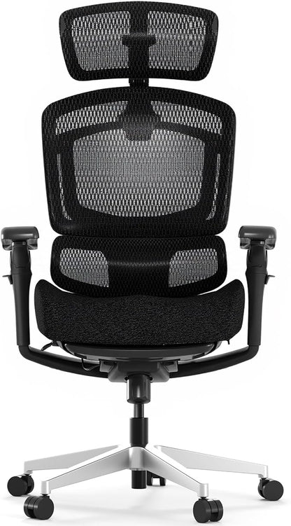 FLEXISPOT ErgoX-PRO Ergonomic Office Chair with Footrest Black – 5D Lumbar, 7D Armrests, 4D Headrest, 551LB Capacity, Cloudtech Cushion – Office, Gaming, Bedroom