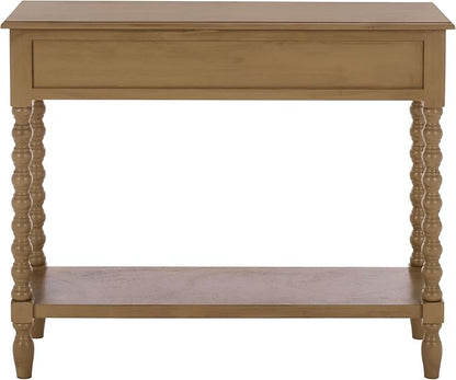 SAFAVIEH Home Collection - Athena Desert Brown Console Table with 2 Drawers and 1 Shelf, Farmhouse Accent Entryway Table (CNS5702F)