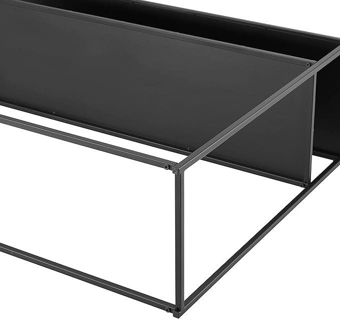 Crosley Furniture Braxton Sofa Console Table with Storage Shelf for Hall, Entryway, or Living Room, Matte Black
