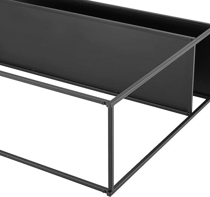 Crosley Furniture Braxton Sofa Console Table with Storage Shelf for Hall, Entryway, or Living Room, Matte Black