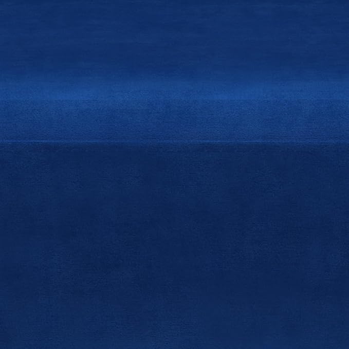 SIMPLIHOME Milltown 27 inch Wide Contemporary Rectangle Footstool Ottoman Bench in Blue Velvet Fabric, Assembled, For the Living Room and Bedroom
